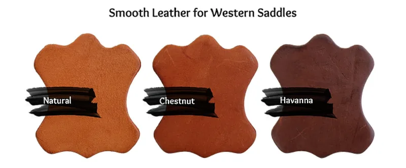 Lederfarben-Musterpalette für Custom-Made-Westernsättel